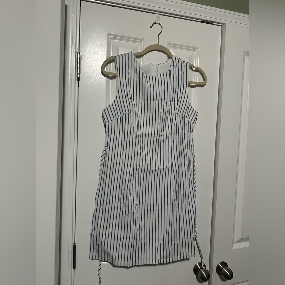 Striped Gray and white dress in medium